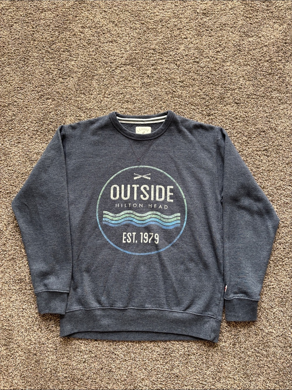 Outside Hilton Head Women’s Navy Graphic Crewneck Sweater